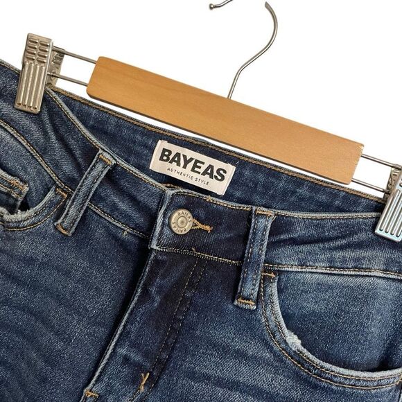 Bayeas Mid Rise Wide Leg Jeans Dark Wash Size 26 - Picture 3 of 7